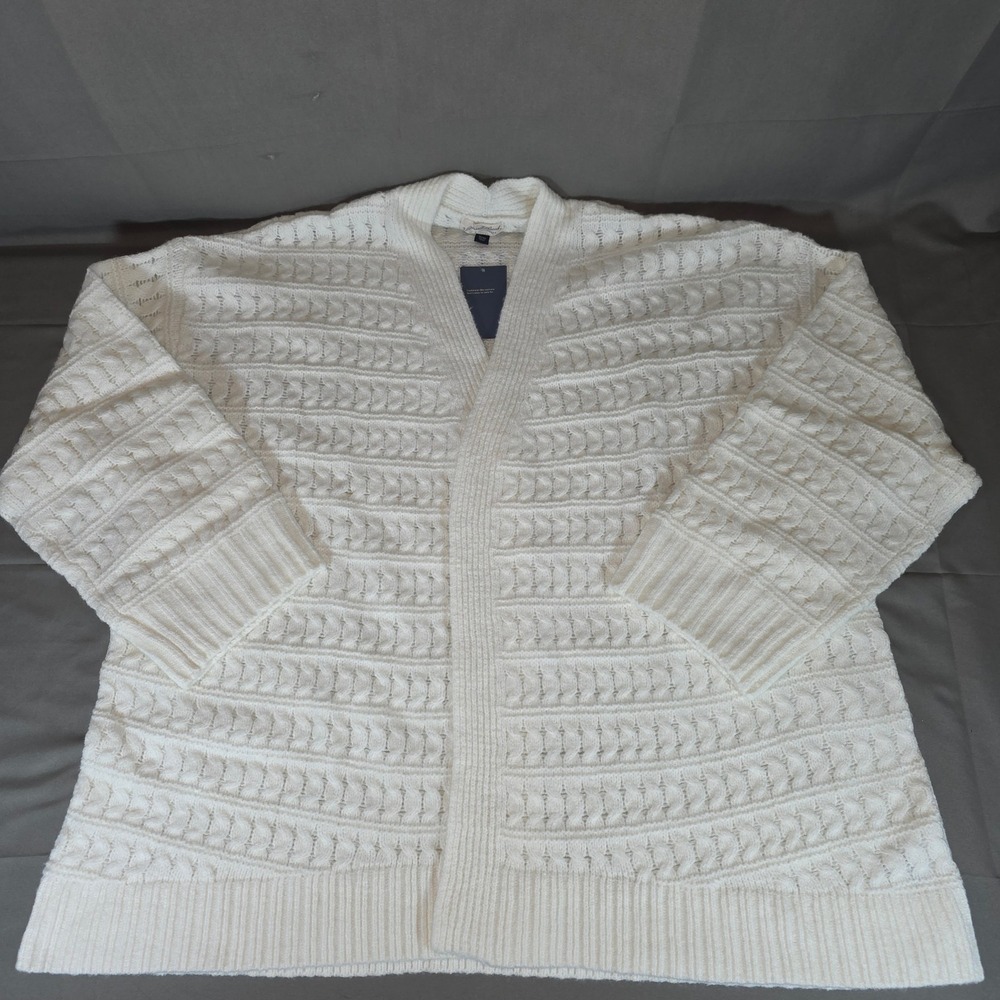 Universal Thread Cream Cable Knit Open Front Cardigan Plus Size 3X/4X 6ZZ345